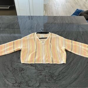 Billabong V-Neck Sweater Yellow and Pink